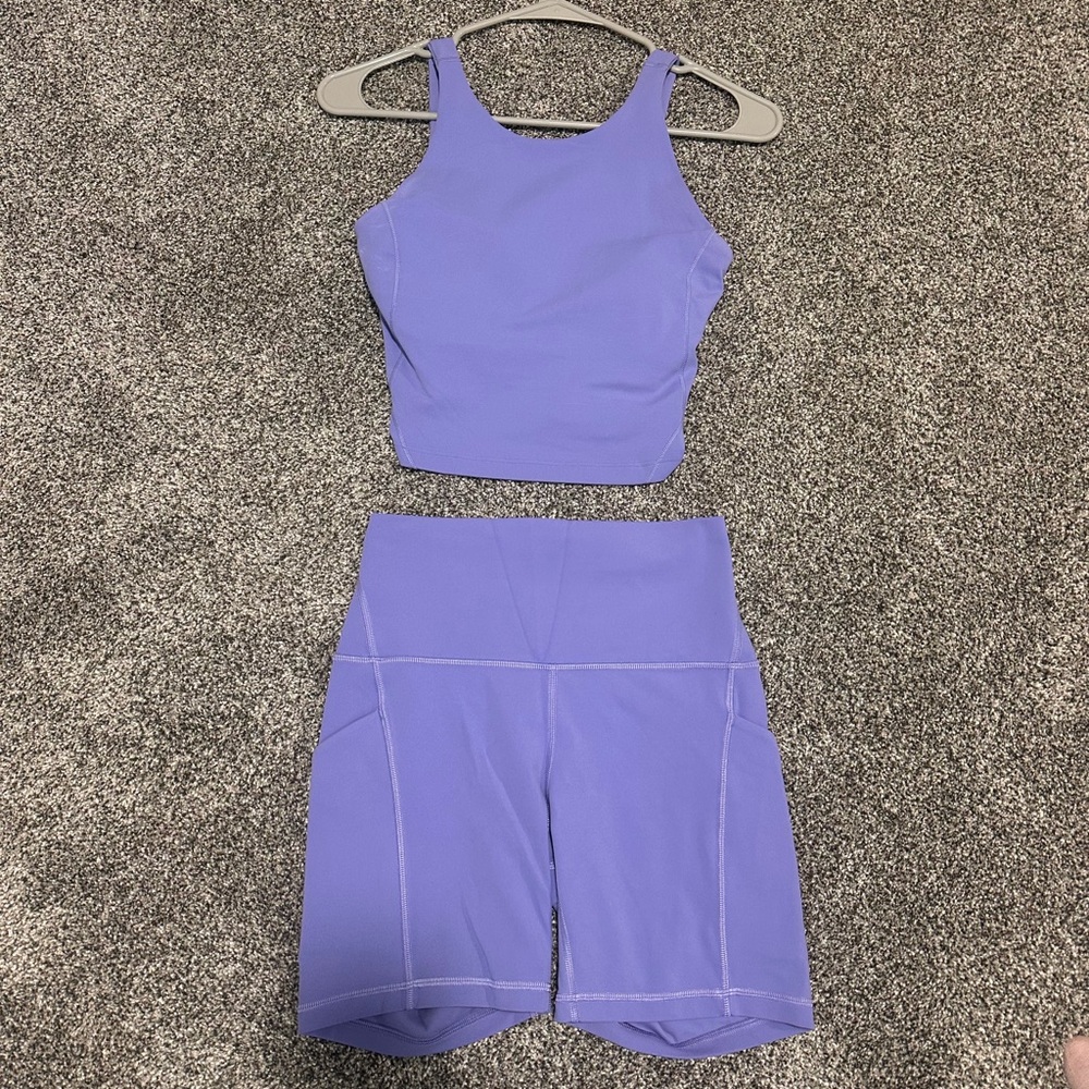 Dark lavender Lululemon align workout set